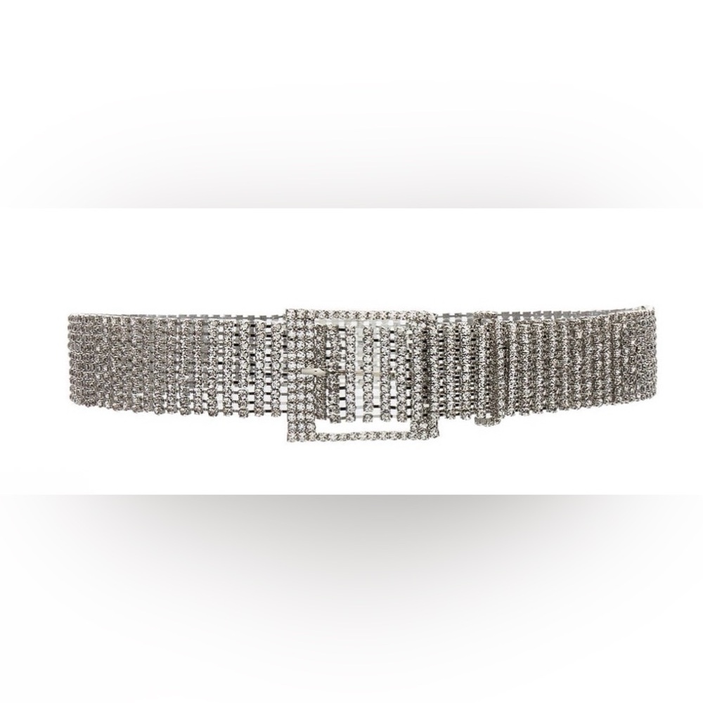 B-Low the Belt ~ Farah Sparkling Silver Rhinestone Belt~ Revolve $225!